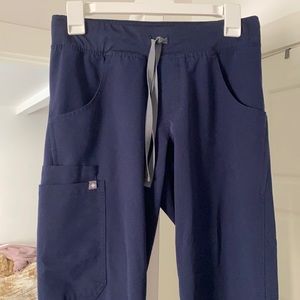 Figs Navy Kade Cargo scrub pants